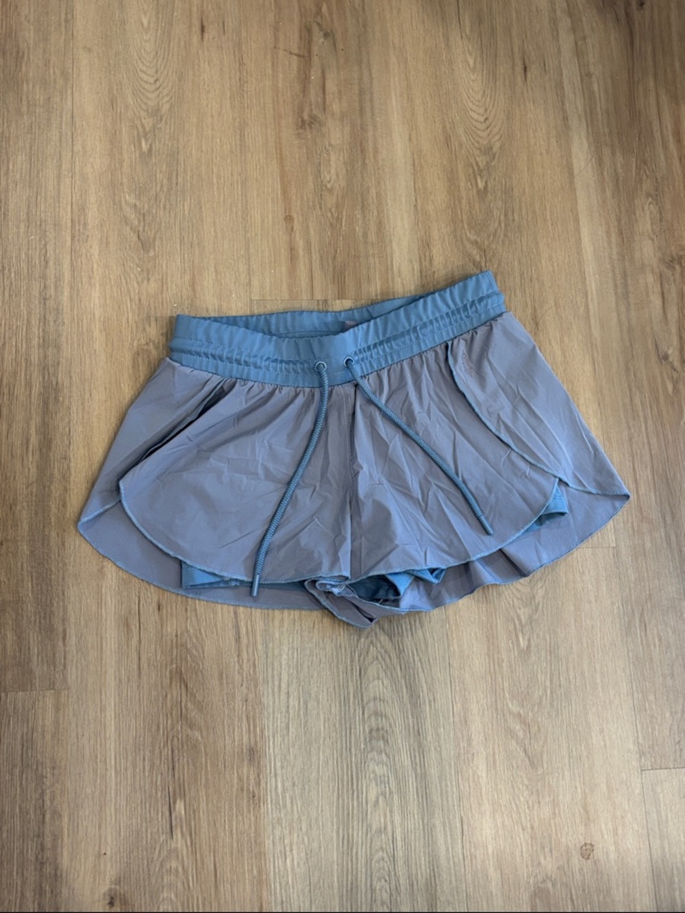 Light Blue Free People Movement Women's Athletic Skort Shorts with Drawstring